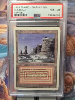 PSA 8 Plateau - Dual Land - Revised - 1994 Magic the Gathering Trading Card MTG - Image 1