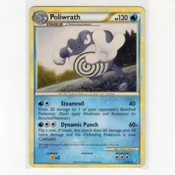 Pokemon TCG Poliwrath 21/95 HGSS Unleashed Regular Rare Card EN-MP 2010 - Image 1
