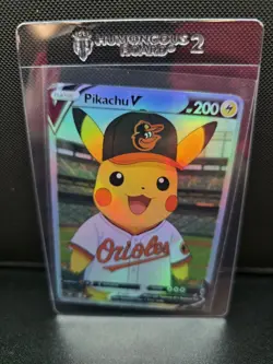 CUSTOMmade madeTOorder full art holo pokemon card PTL673 Pikachu orioles - Image 1
