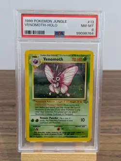 Venomoth Holo PSA 8 Jungle 13/64 1999 Graded Pokemon Trading Card TCG WOTC - Image 1