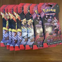 Pokemon Destined Rivals -Sleeved Packs - Factory Sealed In Hand Lot Of 8 - Image 1