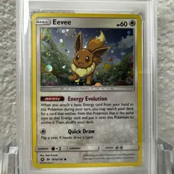 2017 POKEMON SUN & MOON 2018 YELLOW A ALTERNATE ART #101A EEVEE-HOLO PSA 9 MINT - Image 3