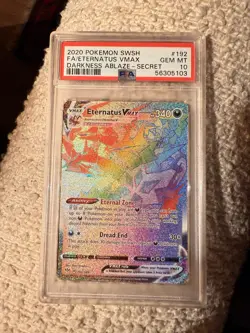 2020 Pokemon SWSH FA/Eternatus VMAX darkness Ablaze Secret PSA 10 - Image 1