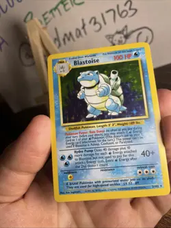 Pokemon TCG Blastoise 2/102 Base Set Unlimited Holo Rare Vintage 1999 WOTC - Image 5