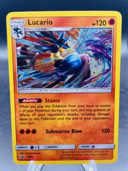 Pokemon Lucario SM54 Sun & Moon Cosmso Holo Black Star Promo NM - Image 1
