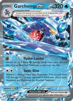 LP Pokemon Garchomp ex - 038/182 - Double Rare Lightly Played Paradox Rift - Image 1