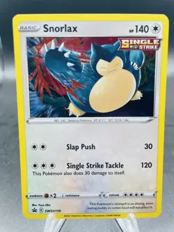 Pokemon Snorlax SWSH119 Sword & Shield Cosmso Holo Black Star Promo NM - Image 1