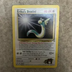 Erika's Dratini 42/132 Gym Heroes Pokemon Card Vintage WOTC NM - Image 1