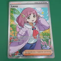 Pokemon TCG Stellar Crown SCR Ultra Rare Full Art Lacey 166/142 NM En - Image 1
