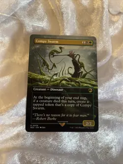Compy Swarm Non Foil Borderless x1 Jurassic World Magic the Gathering MTG LP/NM - Image 1