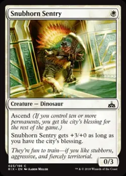Snubhorn Sentry - Near Mint MTG Rivals of Ixalan - Image 1