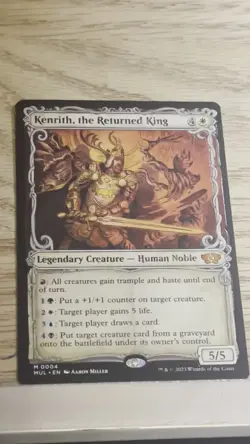 Kenrith the Returned King , ALTERED Hand-Embossed MTG Card. 1 of 1 - Image 2
