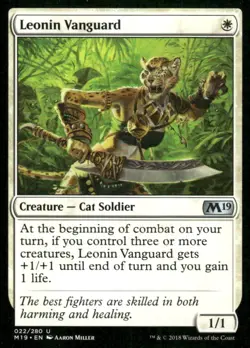 Leonin Vanguard 022/280 M19 MTG Magic the Gathering card - Image 1