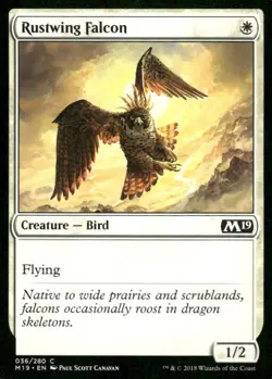 Rusting Falcon 036/280 M19 MTG Magic the Gathering card - Image 1