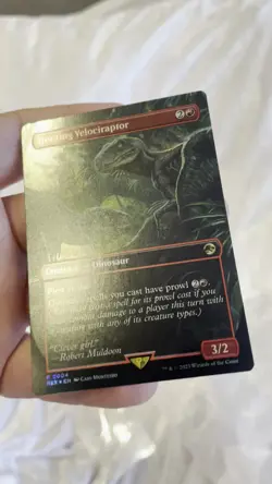Hunting Velociraptor (Borderless) - **Foil** - Near Mint - MTG - Image 2