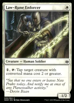 Law-Rune Enforcer 020/264 War of the Spark MTG Magic the Gathering card - Image 1