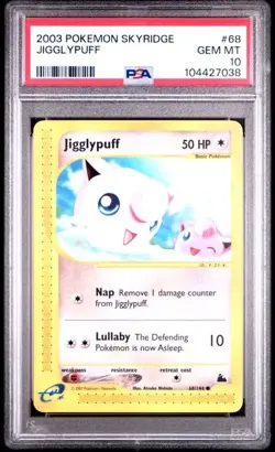JIGGLYPUFF 2003 POKEMON SKYRIDGE 68/144 GRADED PSA 10 GEM MINT - Image 1