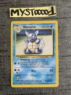 Carte Pokemon Wartortle 42/102 Set De Base Wizard Anglais Occasion - Image 1