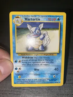 Carte Pokemon Wartortle 42/102 Set De Base Wizard Anglais Occasion - Image 3