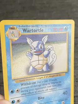 Carte Pokemon Wartortle 42/102 Set De Base Wizard Anglais Occasion - Image 5