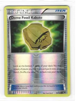 Pokemon --- DOME FOSSIL KABUTO --- XY Fates Collide! REVERSE HOLO! NM/Mint! #96 - Image 1