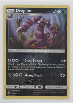 Drapion Reverse Foil Pokemon Sun & Moon Unified Minds #134 - Image 1
