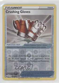Crushing Gloves Reverse Foil Pokemon Sword & Shield Chilling Reign #133 - Image 1