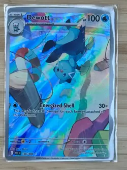 Dewott 106/086 White Flare English Illustration Rare IR Mint Pokemon TCG Card - Image 1