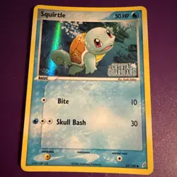 Squirtle - 63/100 - Pokemon Crystal Guardians Reverse Holo Card NM - Image 1