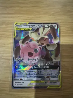 Mega Lopunny & Jigglypuff GX 165/236 - Cosmic Eclipse - Pokemon Card - Near Mint - Image 1