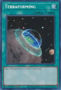 blmr-en087 Terraforming 1st Edition Near Ming Secret Rare YuGiOh Card TCG - Image 1