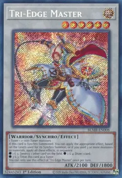 BLMR-EN008 Tri-Edge Master Secret Rare 1st Edition Near Mint YuGiOh Card TCG - Image 1
