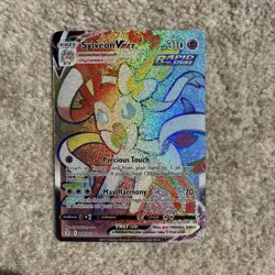 Pokemon Sylveon VMAX TCG Rainbow Secret Rare Card 211/203 Evolving Skies - Image 1
