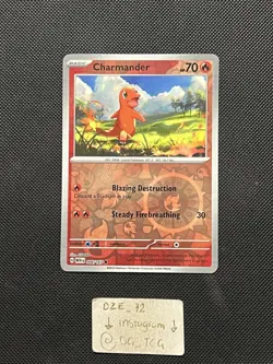 INK ERROR CARD!!! - Pokemon 151 - ENGLISH - Charmander - 004/165 - Reverse Holo - Image 4
