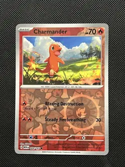 INK ERROR CARD!!! - Pokemon 151 - ENGLISH - Charmander - 004/165 - Reverse Holo - Image 5