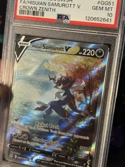 Pokemon Cards Hisuian Samurott V GG51/GG70 Crown Zenith - PSA 10 GEM MINT - Image 2