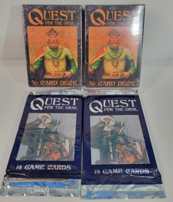 Quest for the Grail TCG Lot Sealed Decks & Packs Stone Ring Card Game 1995 - Image 1