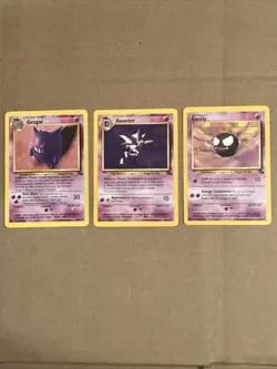 Gengar 20/62, Haunter 21/62, Gastly 32/62 Pokemon Fossil Set Non-Holo Rare Card - Image 1