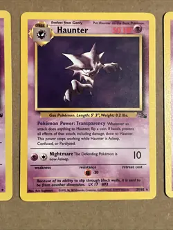 Gengar 20/62, Haunter 21/62, Gastly 32/62 Pokemon Fossil Set Non-Holo Rare Card - Image 3