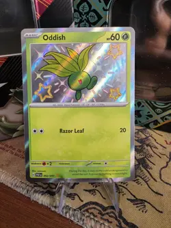 Pokemon Card TCG - Oddish 092/091 - Paldean Fates - Baby Shiny Rare - NM ⭐ - Image 1