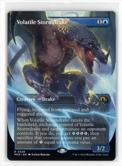 MtG MH3 Volatile Stormdrake #329 Borderless Non-Foil - Image 1