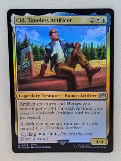 Cid Timeless Artificer (0412) FOIL FF VII Final Fantasy 7 MTG Magic Gathering - Image 1