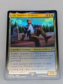 Cid Timeless Artificer (0412) FOIL FF VII Final Fantasy 7 MTG Magic Gathering - Image 3
