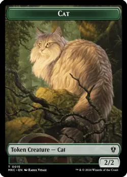 MTG Murders at Karlov Manor Commander - Drake 2/2 & Cat 2/2 [Token] - Image 1