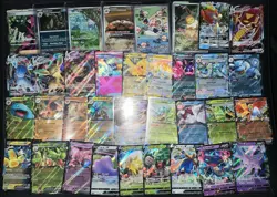 POKEMON CARD LOT (107 Cards In total) EX, V’s, VMAX, Pokeball Reverse & Promos) - Image 1