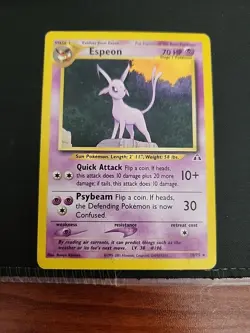 Espeon 20/75 Neo Discovery Non Holo Rare Pokemon Card - Image 1