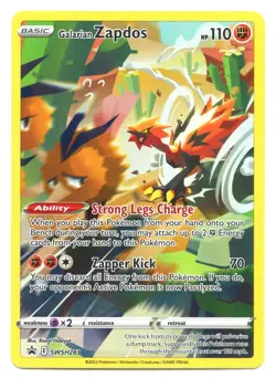 Pokemon TCG Galarian Zapdos SWSH283 Crown Zenith Collection BLACK STAR PROMO - Image 1