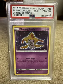 PSA 10 GEM MINT Shining Jirachi Holo Shining Legends Pokemon 42/73 - Image 1