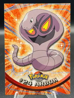 Pokemon Arbok #24 Topps Series 1 TV Animation Edition Black Label Non Foil NM - Image 1