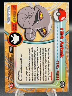 Pokemon Arbok #24 Topps Series 1 TV Animation Edition Black Label Non Foil NM - Image 2